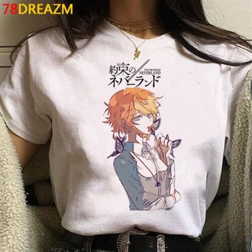 The Promised Neverland clothes top tees men harajuku kawaii streetwear tumblr summer top t shirt white t shirt