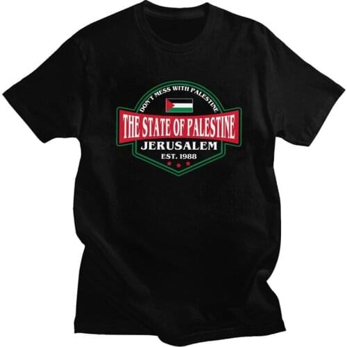 The Palestinian Men T Shirt Pre-shrunk Cotton Tee Tops Palestine Patriotic Tshirt Short Sleeved Novelty T-shirt Gift