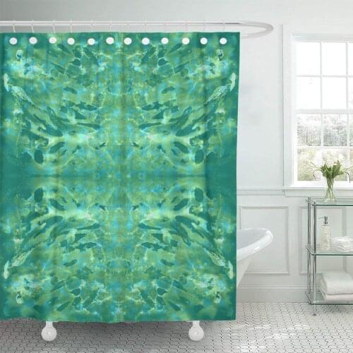 Ethnic Watercolor Abstract Stripes Dots and Brushstrokes Swimwear Boho Shower Curtain Waterproof Polyester Fabric 60 x 72 Inches