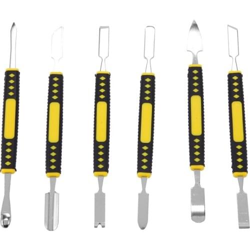 Dual Ends Metal Spudger 6pcs Hand Tool Set for iPhone iPad Tablet Mobile Phone Prying Opening Repair Tool Crowbar Disassemble