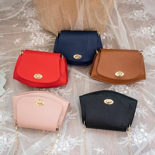 Fashion Simple Lock Small Square Bags Solid Color Women Shoulder Messenger Bag 2021 Chains Casual Lady CrossBody Bag