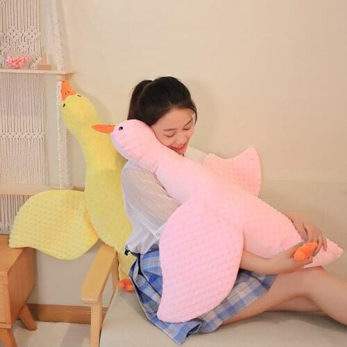 Cartoon soothing baby toy rhubarb duck plush stuffed animal fabric comfortable breathable anti-extrusion removable washable gift