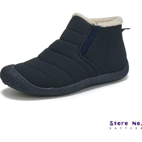 2019 Winter New Couple Shoes Snow Boots Warm Plus Velvet Non-slip Warm Casual Ankle Boots Large Size Mens Shoes