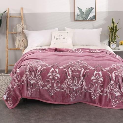 Soft Warm Coral Fleece Blanket Winter Sheet Bedspread Sofa Plaid Throw Light Thin Mechanical Wash Flannel Blankets SSXJD