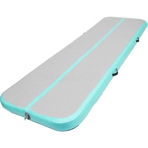 Mint Green 6m/20ft 8in thick Inflatable Air Track Tumbling Gymnastic Mat Floor Home Training Cheerleading With Electric Pump