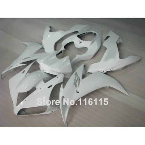 MOTOMARTS fairings set for YAMAHA YZF R1 2004 2005 2006 all white ABS plastic fairing kit R1 04 05 06 CY16 Full injection