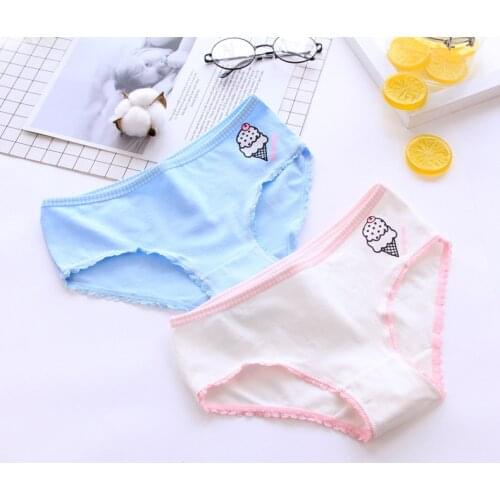 3 Pcs/lot 6-15 years Underwear Baby Girl Underwear Dot Milk panties Childrens Briefs