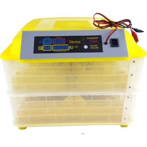 New Arrival 96 Eggs Incubator Double Layers Full Automatic Hatching Machine for Chicken Duck Smart Control 220V+12V LCD Display