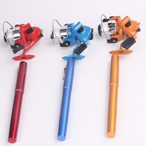 NEW Telescopic Mini Pen Shape Portable Pocket Fishing Spinning Rod Pole with Fishing Reel