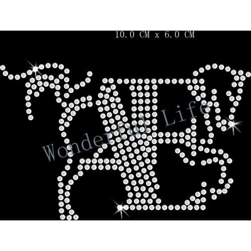 New product free shipping Horse Hotfix Rhinestone Motif transfer design iron on special nice for all hot to USA