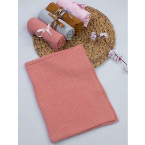 Baby Girl Baby Swaddle Blanket Double Layer Antiperspirant Muslin Fabric Crepe 50x70 cm Babies Shoulder Cloth Blanket Clothing