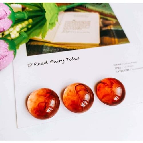 Resin Plastic Cabochon Round Flat Back Base Jewelry Component Accessories Diy Handmade Material 10pcs