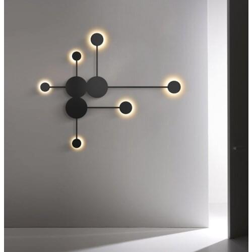 Nordic Simple LED Wall Light Modern Living Room Wall Lamp Bedroom Bedside Creative Aisle Hotel Exhibition Hall Corridor Lighting