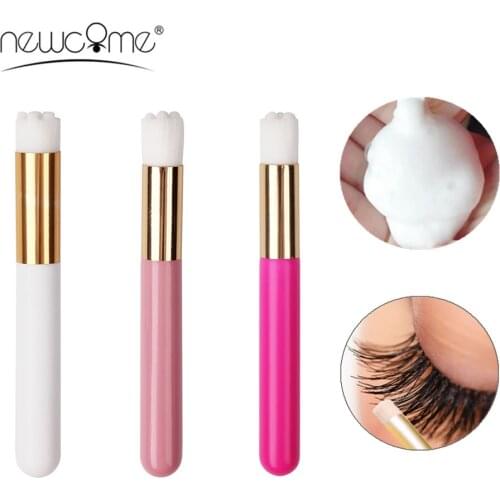 NEWCOME 1PC Eyelash Cleaning Brushes Face Shampoo Brush Eyebrow Nose Washing Clean False Eyelash Extension Makeup Tools