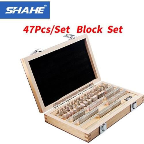 Shahe 47Pcs/Set 1 grade 0 grade Block Gauge Caliper Inspection Block Gauge Measuring Tools