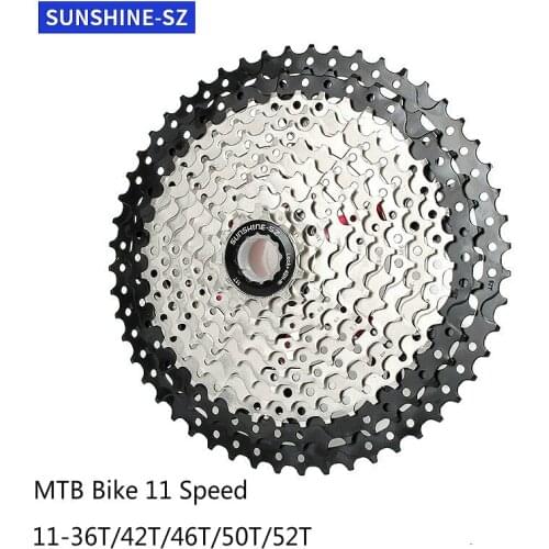 SUNSHINE 11 Speed Bicycle Freewheel MTB Cassette 11S 11-36T/42T/46T/50T/52T Mountain Bike Flywheel Sprocket For SHIMANO SRAM
