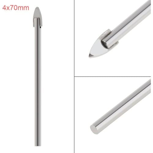 1pcs 4x70mm Glass Marble Porcelain Spear Head Ceramic Tile Drill Bits for Electric Drill