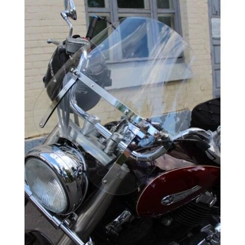 Motorcycle Windscreen For Harley Road King Softail Dyna Fatbob Sportster 1200 883 1 1/8" Or 1" Handlebar Grips Screen Windshield