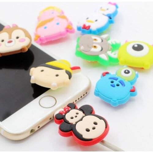 100pcs/lot Disney Protector for iPhone Cable Charger USB Cable Winder for iPhone Android iPad Data Cable Organizer Cord Saver