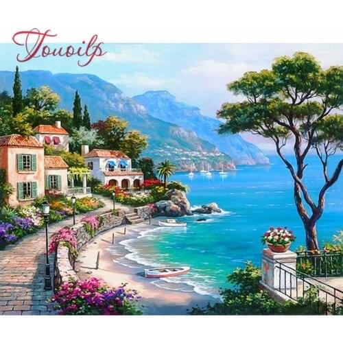 25*30 New DIY Coastal scenery Diamond Painting Home Decor Embroidery Cross Stitch Kits Part Diamonds Home Decoration