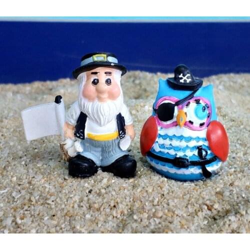 2pcs Owl pirate sand set elf a generation of psychological sand table accessories factory direct sales creative decoration