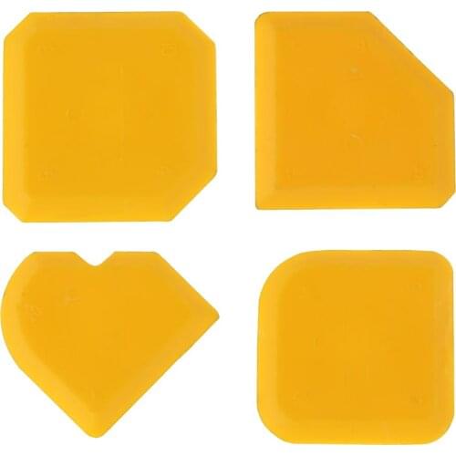 4pcs Window Door Silicone Sealant Spreader Spatula Scraper Cement Caulk Removal Tool Finishing Sealant Grout Kit Caulkin