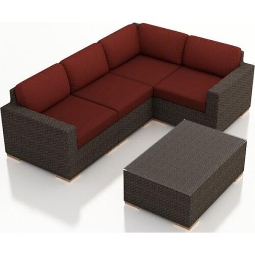 Aluminium Furniture Outdoor Garden Furniture 5 Piece Modern Sectional Set