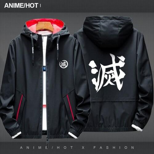 Anime! Demon Slayer: Kimetsu no Yaiba Kamado Tanjirou Around Coat Zippered Hoodie Cartoon Jacket Fasion Top M-5XL Free Shipping