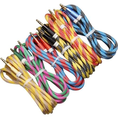 1.5m Dragon Pattern Style AUX Audio Cable Cord Male/Male Kabel Gold Plug Car Aux Cord for Iphone Samsung Xiaomi Wholesale 100pcs