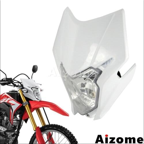 White Motorcycle Headlight Fairing For Honda CRF150L 2017 2018 CRF150 150cc Dual Sport Motocross 35W Headlamp Lighthouse