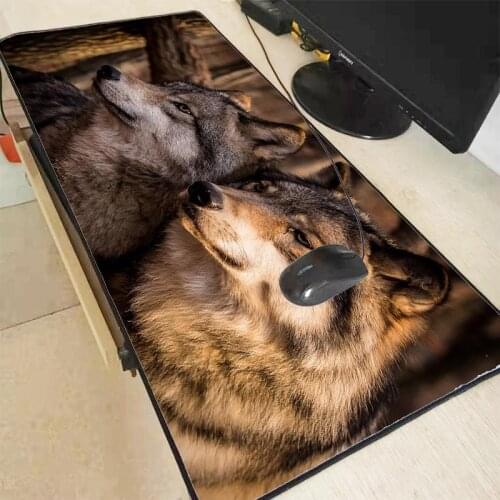 Mairuige Large Gaming Wolf Light Forest Wild Design Pattern Computer Locking Edge Mousepad Gaming Mouse Pad for CSGO DOTA LOL