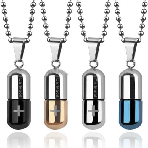 Fashion Stainless Steel Pill Case Capsule Pendant Car Air Freshener Bottle Fragrance Diffusion Ornaments Car Interior Pendant