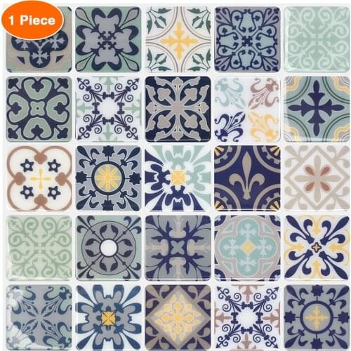 Fancy tiles Morocco Peel and Stick Backsplash Tile 12x12 Inch Self Adhesive Wall Sticker Kitchen