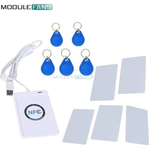 ACR122u NFC Reader Writer 13.56Mhz RFID Copier Duplicator + 5 pcs UID Cards +5pcs UID Tags
