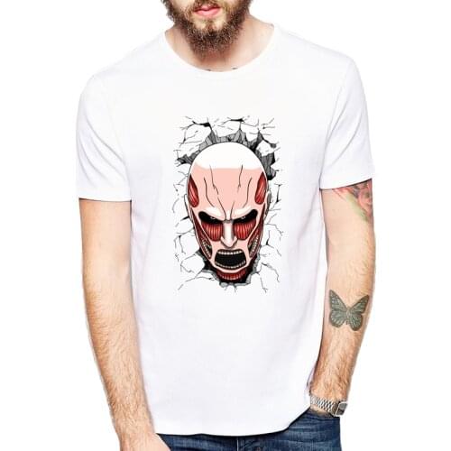New Arrival Men Brand Trend Anime Attack On Titan Corps T Shirt Short Sleeve Movie Print T-Shirt Hip Hop Good Quality Tees