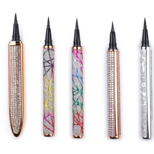 Wholesale 50PCS/Lot Magnetic Eyeliner Glue-Free Long Lasting Pen Pencil Custom Lable Magic Self Adhesive Liquid Eye Liner Pencil