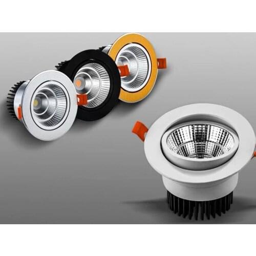 Regulable LED downlight empotrado foco 3w5w7w10w12w15w20w30w... COB AC110-220V