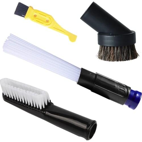 1 1/4-Inch Soft Bristle Dust Brush For Universal Vacuum Cleaner Attachment Dirt Remover Suction Tube for Corners Pets Drawers