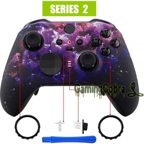 Surreal Lava Soft Touch Faceplate Front Housing Shell Replacement Kit for Xbox One Elite Series 2 Controller Model 1797