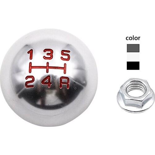 SPSLD - Car Gear Shift Knob M10*1.5 Aluminum Alloy 5/6 Speed Manual Spherical Knob Car Modification For Honda Civic FIT CITY