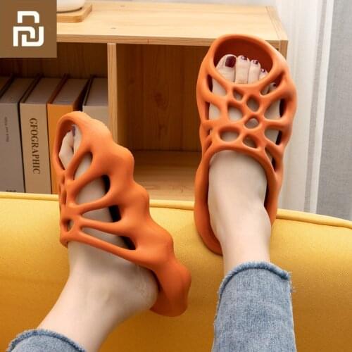 Youpin Cut-out Platform Slippers Women Men Fashion Beach Slides Soft EVA Lovers Indoor Bathroom Slipper Ladies Home Floor Shoes