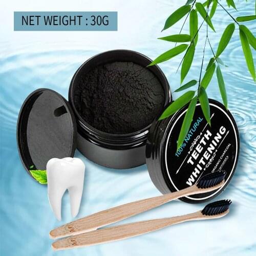 Black Teeth Whitening Oral Care Charcoal Powder Natural Activated Charcoal Teeth Whitener Powder Oral Hygiene Clean