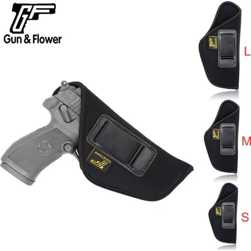 Gun&Flower IWB Universal Neoprene Holster Law Enforcement Anti-Slip Soft Nylon Pistol Pouch Cover