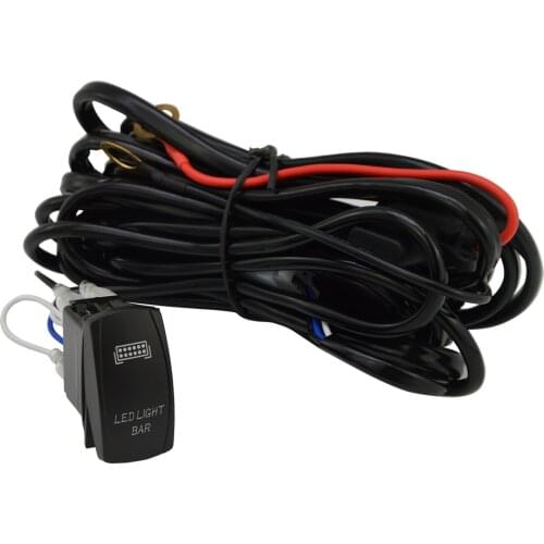 Universal For Polaris RZR 900 1000 Ranger LED Light Bar Rocker Switch Wiring Harness Kit Relay Fuse Set For Car Truck Auto