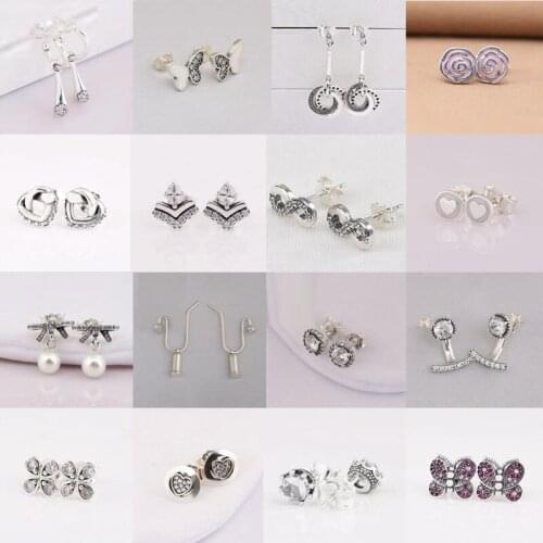 Sterling Earrings Family Tree Water Drop Crystal Earrings For Women Wedding Party Jewelry