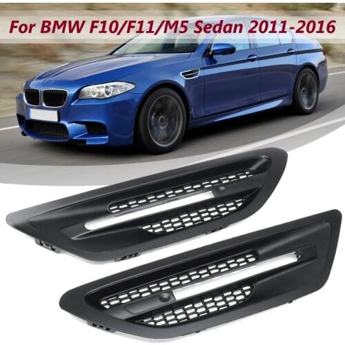 2Pcs ABS Car Gloss Black Matte Black Carbon Fiber Side Air Flow Vent Grille For BMW F10 F11 M5 Sedan 2011 2012-2017 Universal