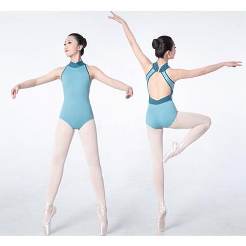 2020 Fairy Ballet Dance Bodysuit For Women Blue Gymnastic Loetard Professional Ballet Tutu Dance Wear Stage Costume JL1773