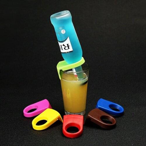 4 pieces / lot ABS Bottle Buckle Beer Cocktail Snap Bar Drink Clips Bottle Holders wine bar kitchen accessories 7 Colors