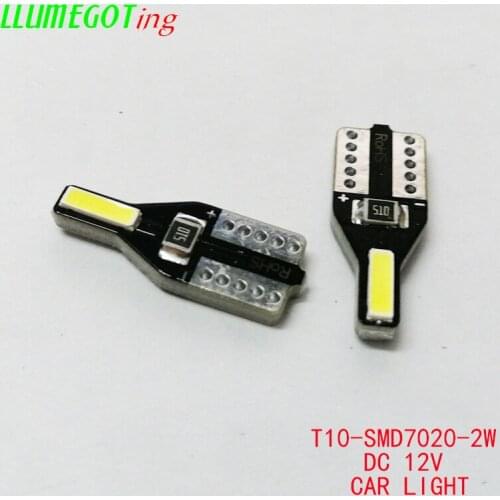 500pcs White SMD 7020 T10 W5W 194 168 12V Auto Interior Light License Plate Lights For BMW For Volkswagen VW for Passat for Golf
