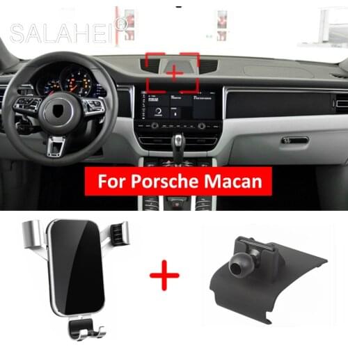 Car Phone Holder Air Vent For Porsche Macan Interior Dashboard Cell Stand Support Styling Car Accessories Mobile Phone Holder
